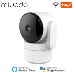 MIUCDA Tuya WiFi Indoor Smart Security Camera 2MPHD Infrared Night Vision Sound Alarm Detection Motion Tracking Panoramic Patrol