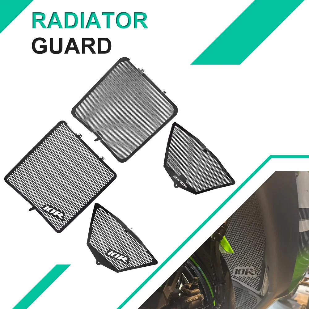 For Kawasaki ZX-10RR ZX10RR ZX-10R ZX10R SE 2011-2020 2019 Motorcycle Radiator Guard And Oil Cooler Guard Set Protector Cover