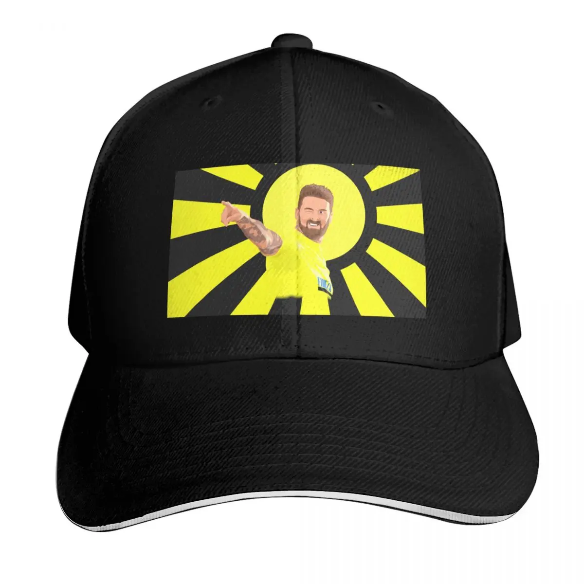 Oh Hughesy Baby... (Show Your Colours) Baseball Cap Cotton Twill Breathable Contrast Two Tone Brim Snapback Flat Bill