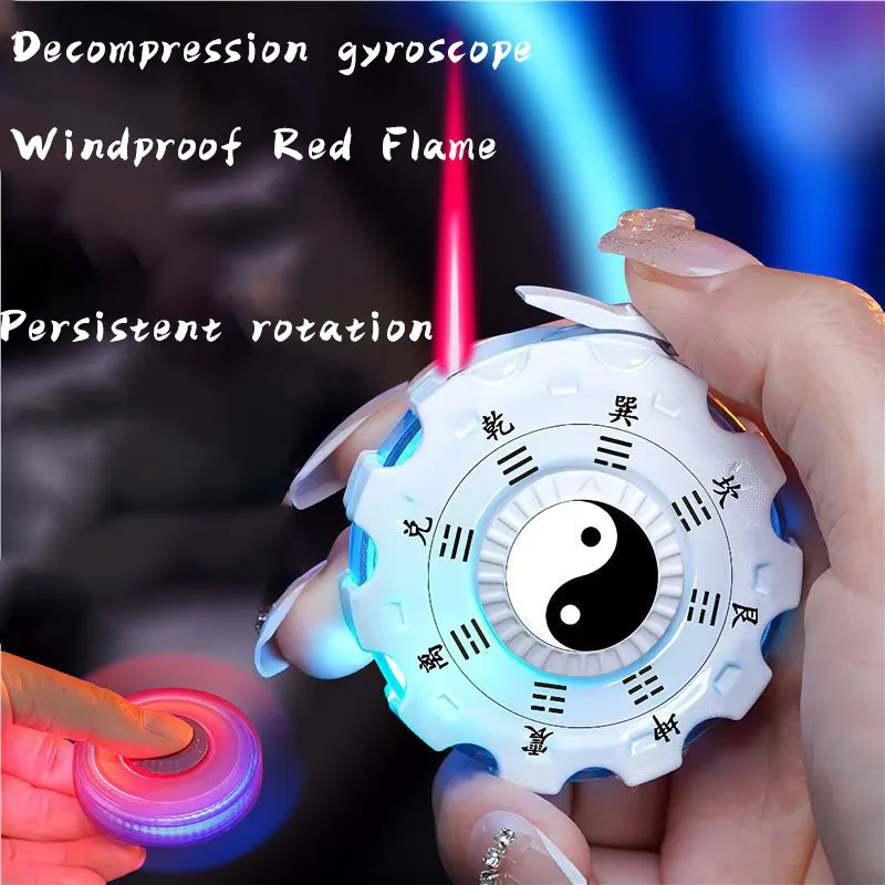 

Internet celebrity creative windproof lighter, mecha fingertip gyro, gossip array, trendy play, decompression, cool