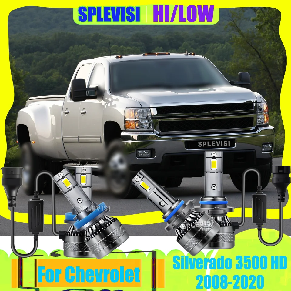 

Car Headlight Bulbs long-lived Lamp 6000K For Chevrolet Silverado 3500 HD 2008 2009 2010 2011 2012 2013 2014 2015 2016 2017-2020