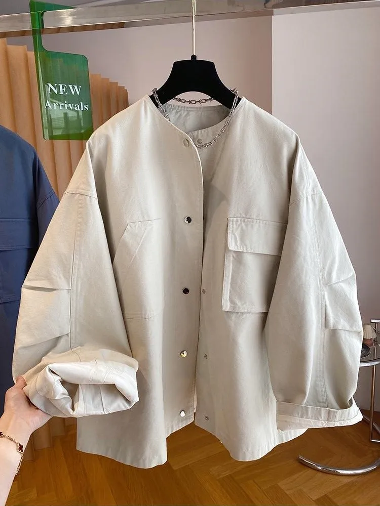 

Autumn Winter Oversize Chic Jacket Coat Women Korean Fahion Loose Woman Coat Modis Ladies Coats