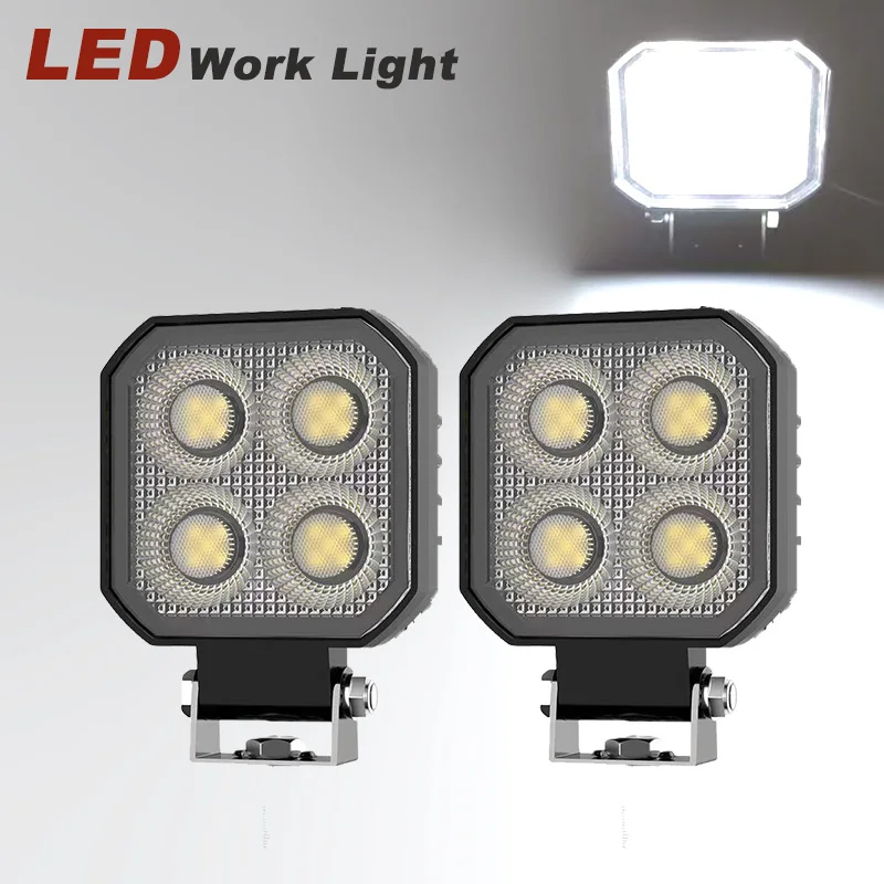 

3 Inch 4 LED Square Floodlight 9-32V 15W Car Work LED Light For Jeep Truck Boat Tractor ATV Offroad 4X4 Barra LED Headlight