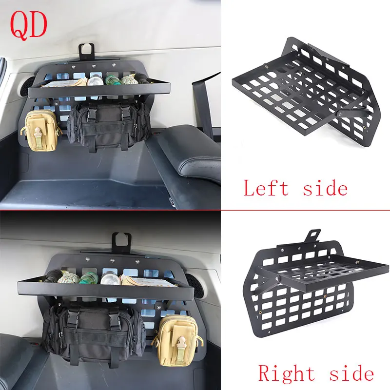 

For Toyota FJ Cruiser 2007-2021 Aluminum alloy black car trunk multi-functional storage tray bag rack car interior accessories