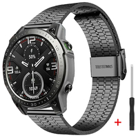 22mm Stainless Steel Strap for Zeblaze Vibe 7/Pro/Lite/stratos 2 3/Btalk/GTR 3 Pro/Ares 3 Pro Replace Metal Watchbands Bracelets
