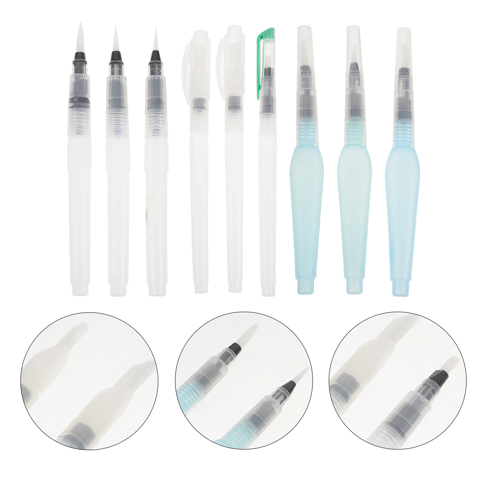 

9 Pcs Coloring Pens Cake Fondant Dessert Cookies Decor Tools Watercolor Brush Set Multi Function Painting Brushes Household
