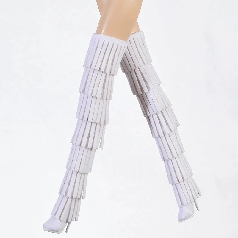 30cm Doll Shoes Accessories Senior Sense Fashion Personalised Design Fringe Boots For 1/6 FR Supermodel Doll DIY Dress Up
