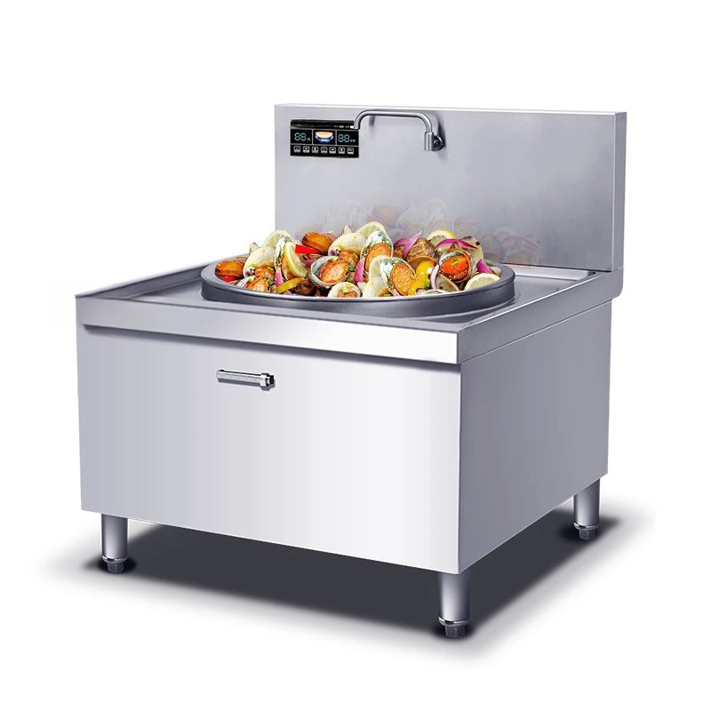 

Commercial induction cooker, concave 15KW high-power electromagnetic cooker, canteen kitchen equipment, hotel large pot stove