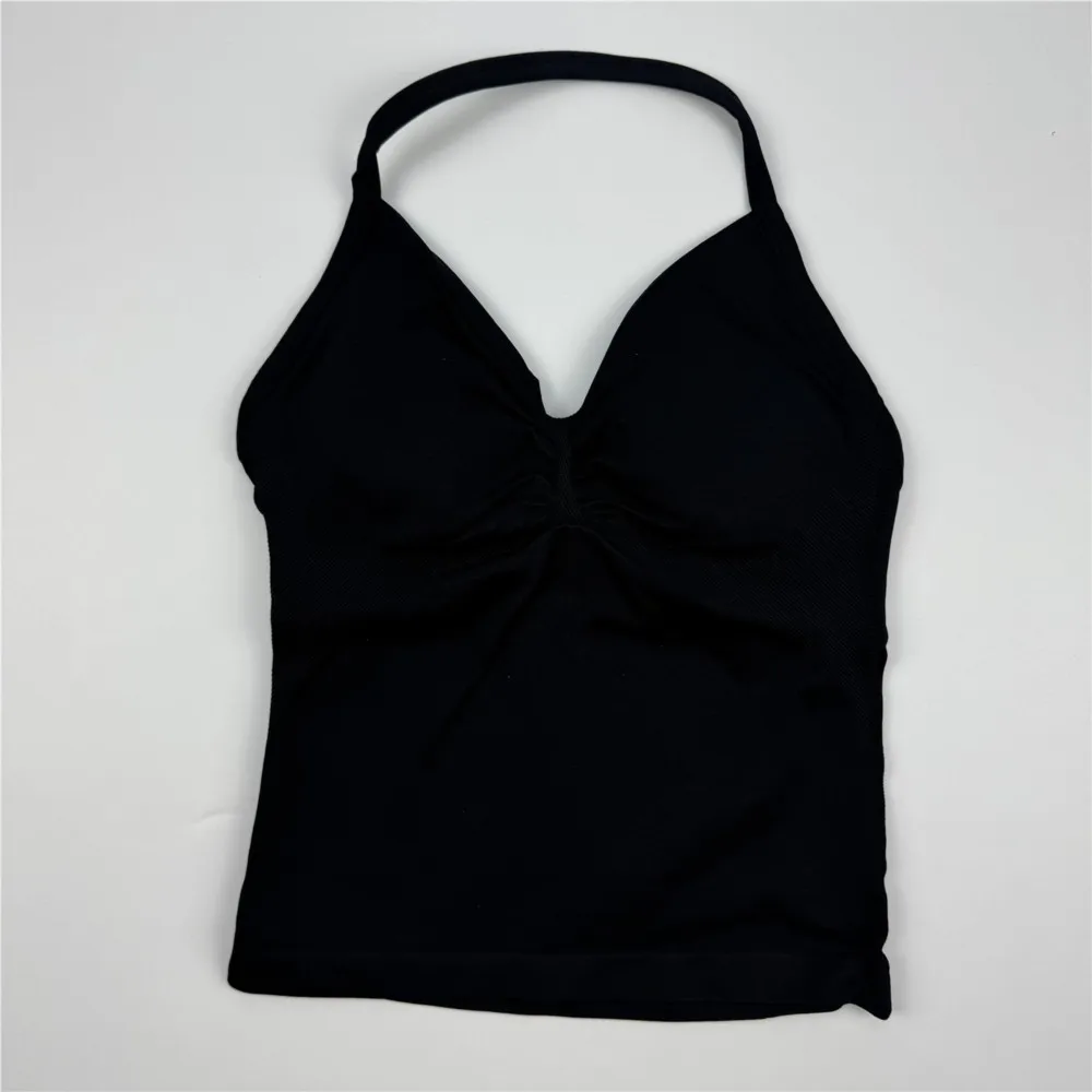 Longline Strappy المرأة اللياقة البدنية تانك القمم رياضة جديدة مفتوحة الظهر الصدرية مع شعار تشغيل تجريب الرسن سترة يوجا رياضية INS