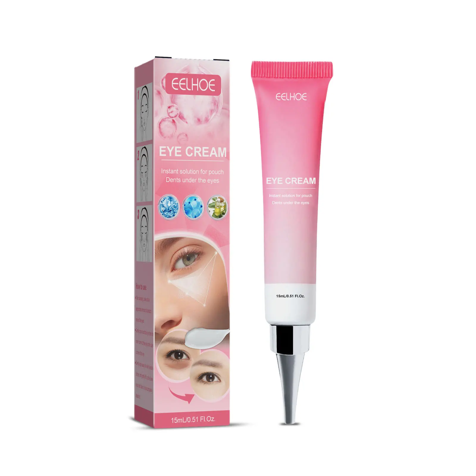 EELHOE Anti Dark Circles Eye Cream Remove Bags Anti-Puffiness Moisturizing Whitening Fade Fine Firm Lines Anti Wrinkle Eye Care