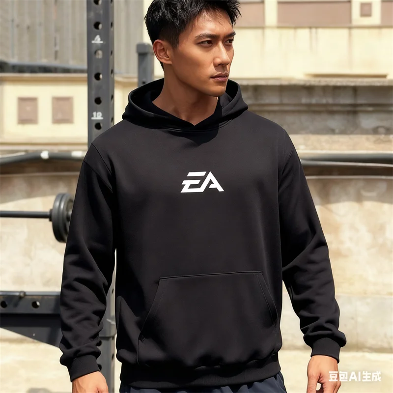 

Men's Hoodies 3D Minimalist Letter Printed Sweatshirt Tops Autumn And Winter Leisure Fashion Sports Breathable Pullover Clothing