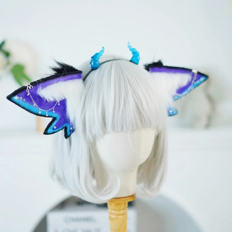1 ensemble/Cosplay démon elfe oreilles d'animaux bandeau femmes fourrure lapin chat oreille gothique Halloween fête accessoires Punk accessoires de déguisement