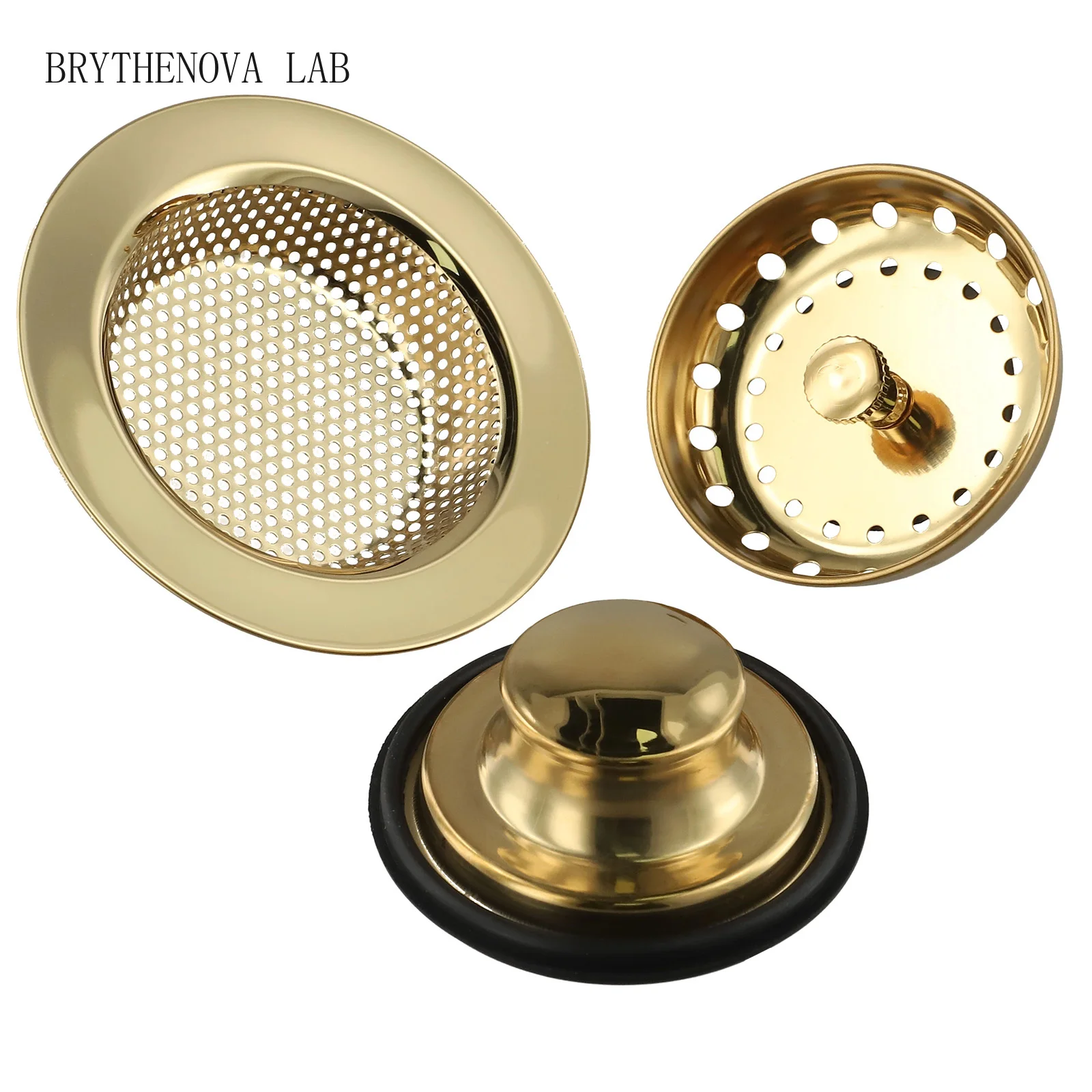 3Pcs Kitchen Sink Drain Strainer Stopper Stainless Steel Garbage Disposal Plug Anti-clogging Sink Kitchen Filter Sieve Basket