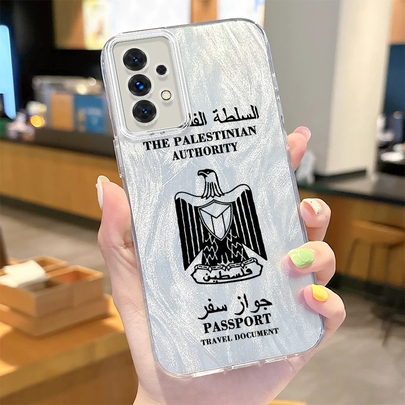 Palestine Flag Shine Case for Samsung Galaxy S24 S23 Ultra Plus S21 FE A73 A72 A71 A54 A53 A52 A51 A50 A34 A33 A32 4G 5G Cover