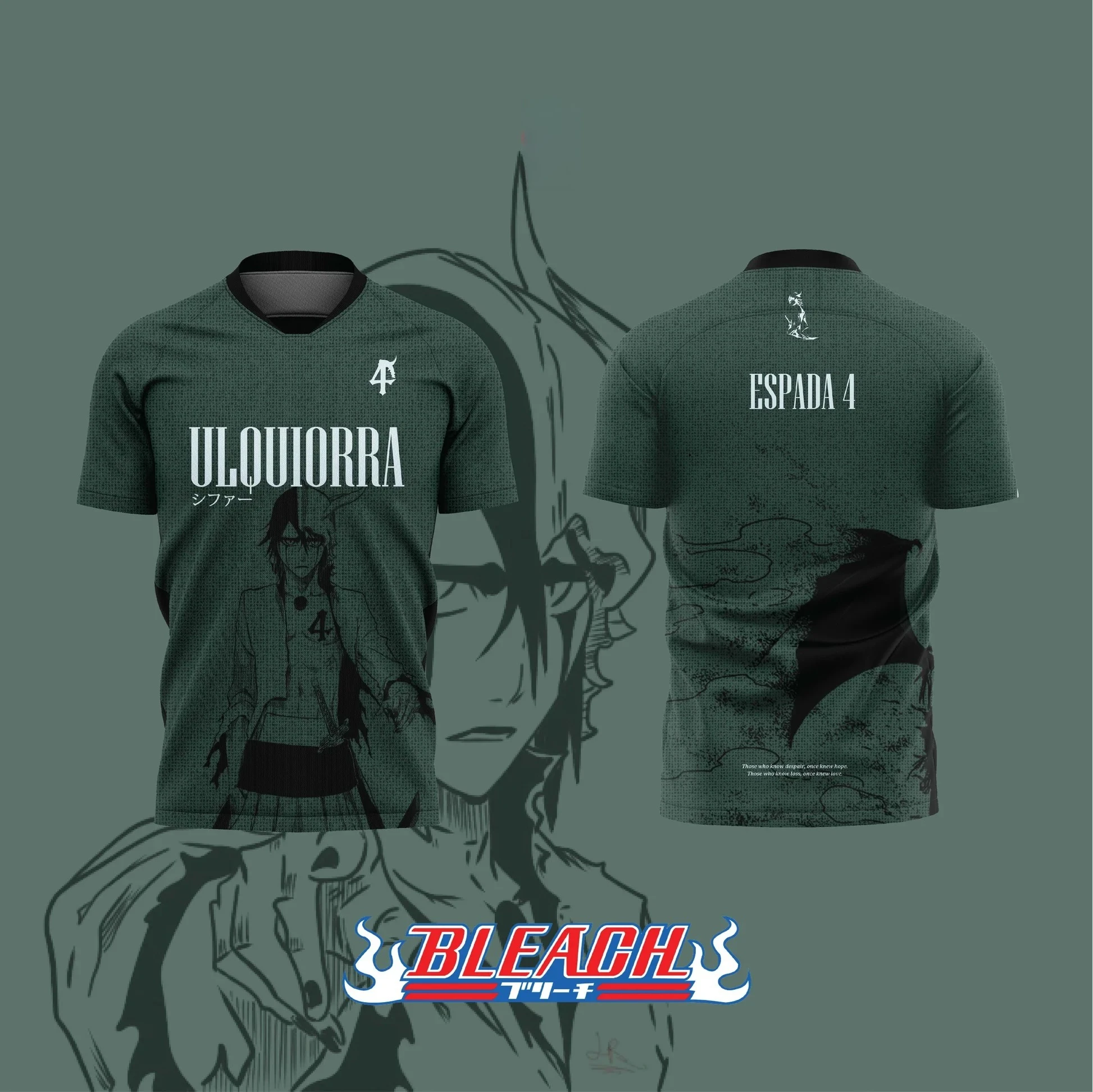 

2026 Bandai BLEACH Anime ULQUIORRA 3D Print Football Jersey for Men's Tshirt Summer Sports Casual Loose Tees Kids/Adult Y2k