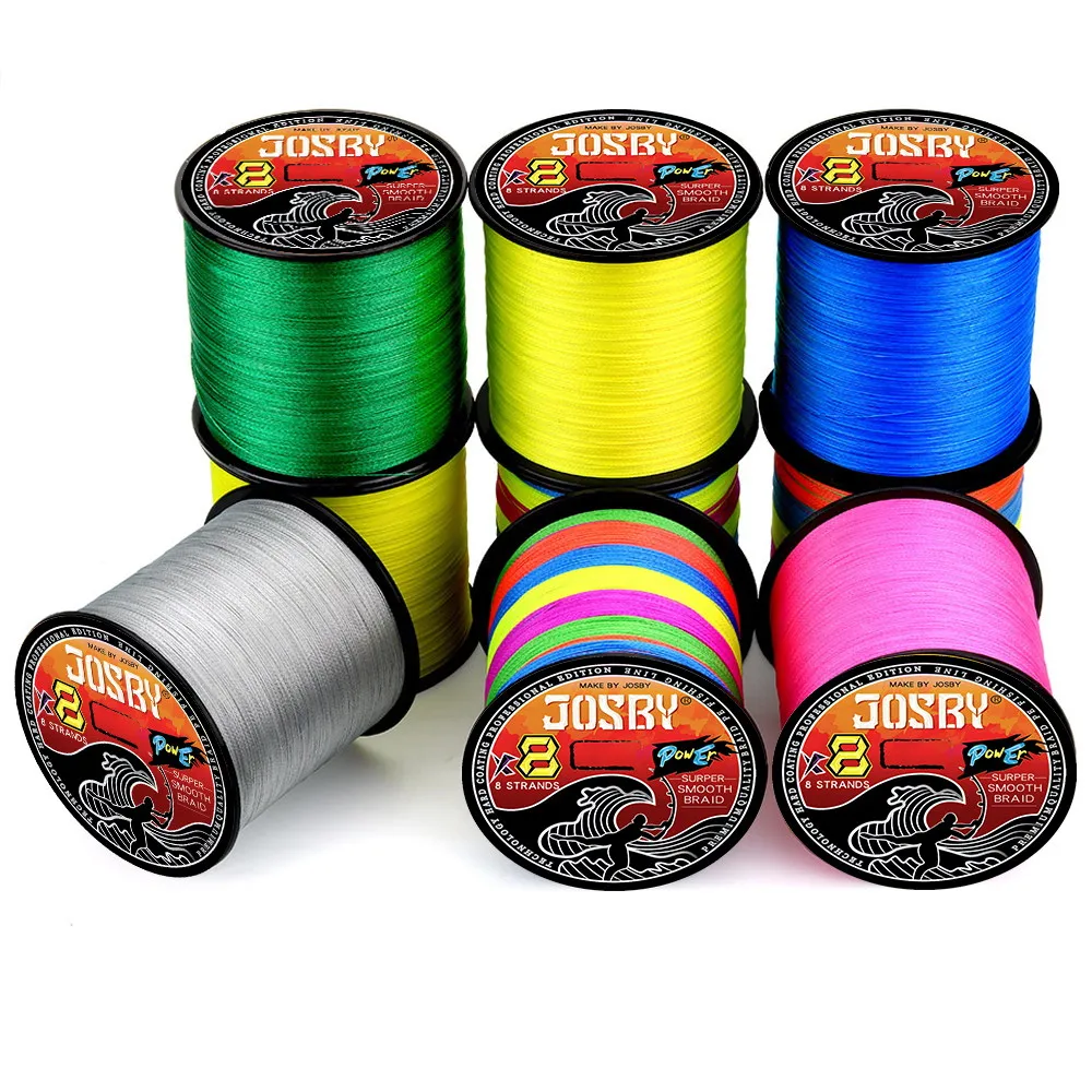 

JOSBY Strong 8 Strands Braided Fishing Line Multifilament Pesca 100M 300M 500M 1000M Carp Wire Japan Abrasion Resistant Pe Lines