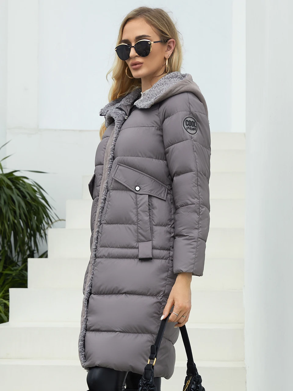 ZIAI 2022 Winter Women Jackrt  Long Warm Plush Hood Coat Fashion Big Pocket  Female High Quality Cotten Parkas Outwear ZR-20025