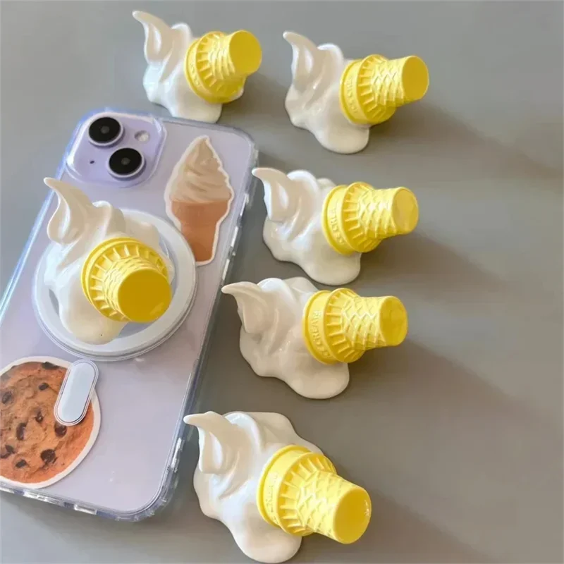 

Корейский милый 3D мороженое для Magsafe, магнитная подставка для телефона Griptok для IPhone 17 Pro Max, чехол для смартфона Magsafe, ленивый держатель