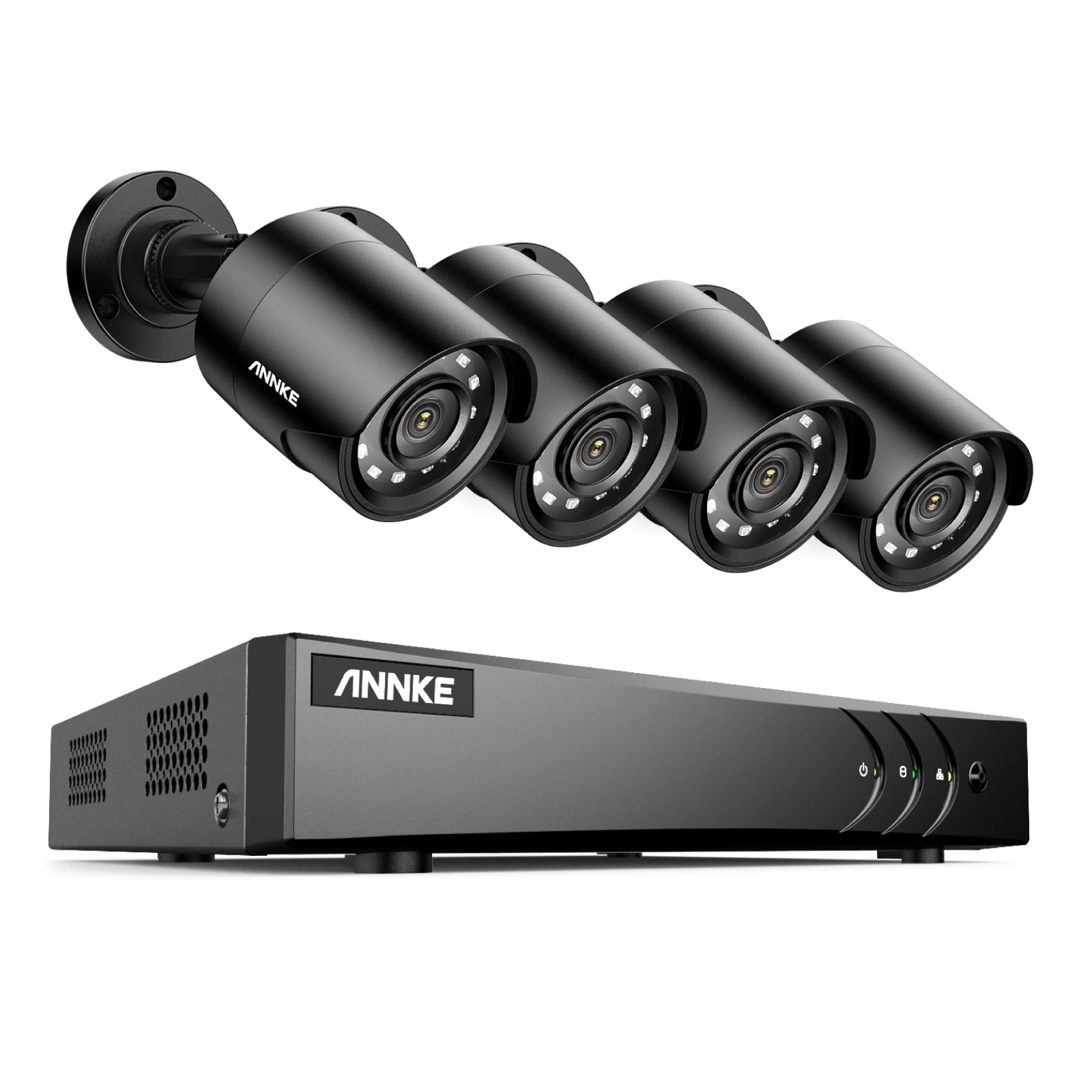 Annke 4ch 5mp h.265 + 5 em 1 dvr sistema de câmera de segurança p2p reprodução acesso remoto 4pcs 1080p hd câmera de vigilância cctv ao ar livre