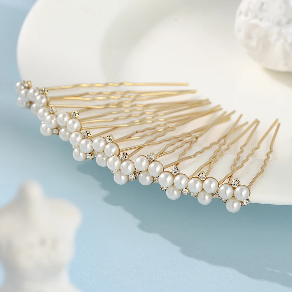 Fashion Korean-style Handmade Pearl Hairpin Set Classic Simple Bridal Hair Clip Bun Headdress Party Hair Accessories for Women image 4