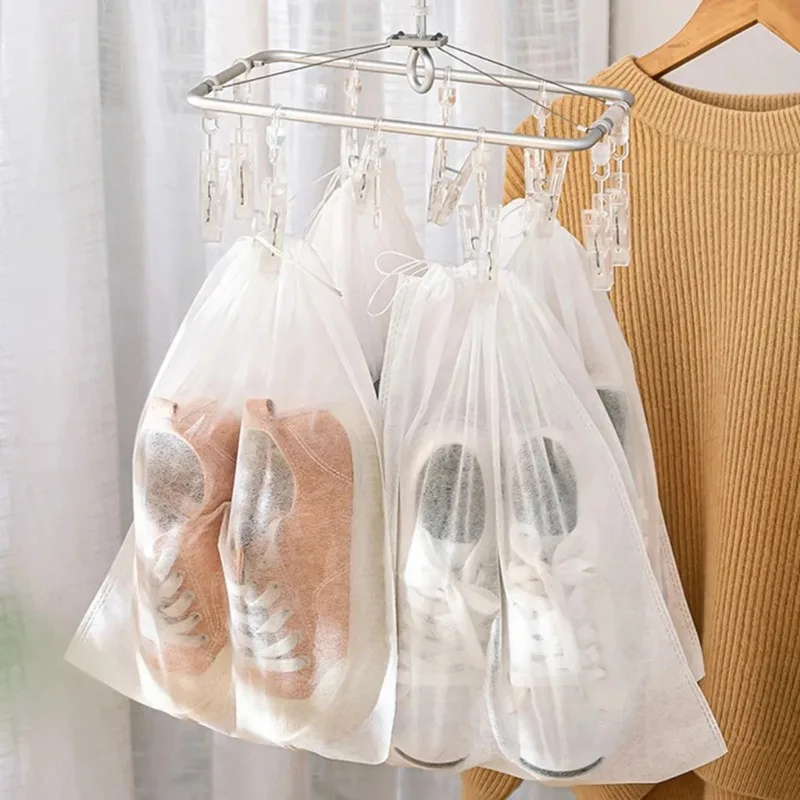 10/20/50PCS Portable Shoes Storage Bag Travel Packing Non-Woven Dust-proof Drawstring Home Drying Shoes Protect Cover