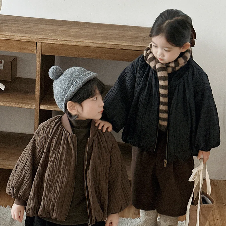 

Children Clothes Kids Casual Warm Coat 2025 Autumn Winter Thickened Cotton-padded Jacket Warm Boys and Girls Loose Jacket