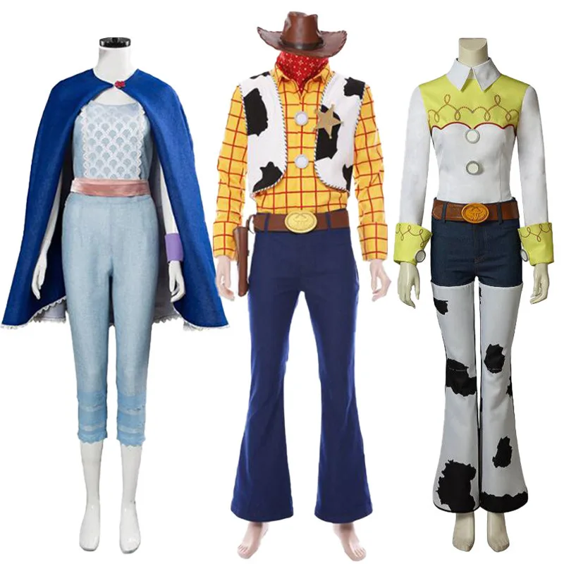 Toy Story-Disfraz de Woody Bo Peep Jessie para hombre y mujer, conjunto de pantalones y Top para Cosplay, disfraces de fiesta de Carnaval y mascarada de Halloween