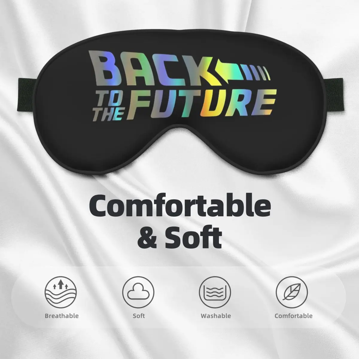العودة إلى المستقبل قناع عين ناعم النوم الغمامة الخيال العلمي فيلم كوميدي استراحة الغداء الرجال النساء إيباتش قيلولة الصحة غطاء العين