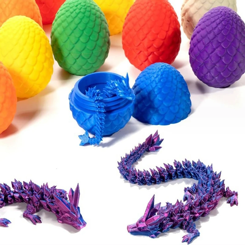 3D Printed Dragon Egg Creative Eggshell Office Desktop Ornament Home Decoration for Friends Gifts Easter Eggs 3D Printing Toys