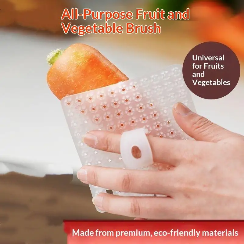 1Pc Multi-purpose Vegetable And Fruit Cleaning Brush For Potatoes Carrots Apples - Soft-bristled Reusable Kitchen Brush