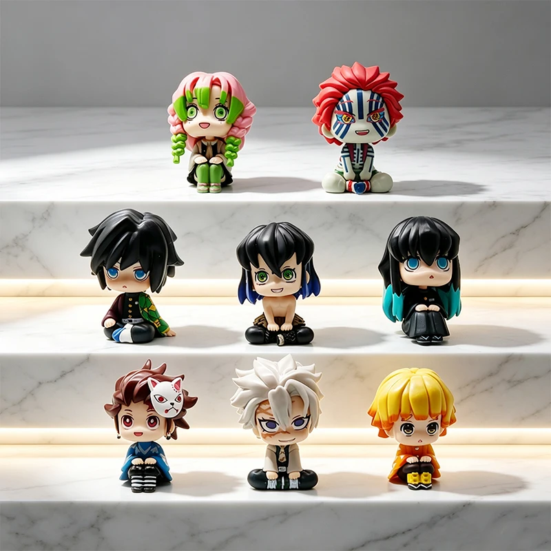 Ghost Annihilation Blade Handheld Ganlu Temple Glass Immortal Kawakami Shimomi Q Edition Wind Pillar Love Pillar Handheld Desktop