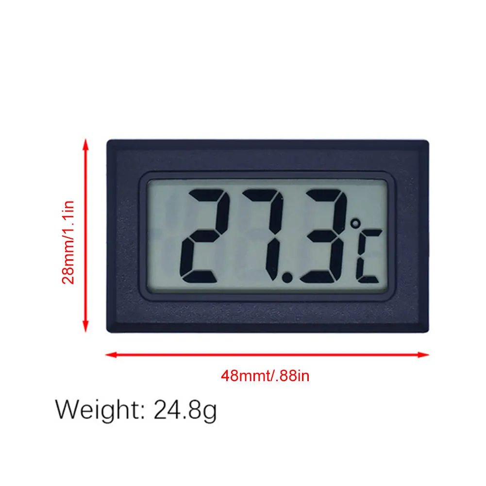 Waterproof Digital Thermometer with LCD Display Portable Temperature Sensor for Car Fish Tank and Refrigerator Use