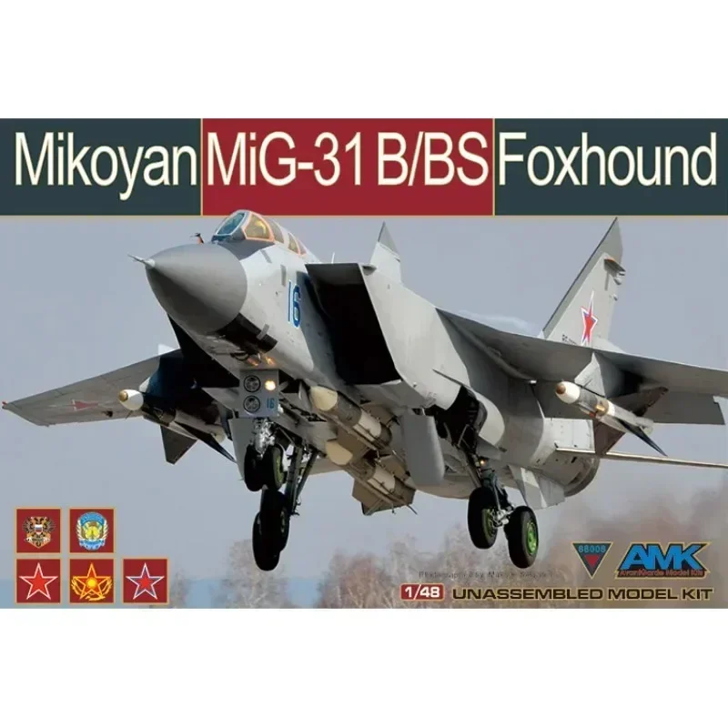 

AMK Model 1/48 Aircraft Model Kit 88008-A MiG-31 B/BS MiG-31 Foxhound Fighter Assemble