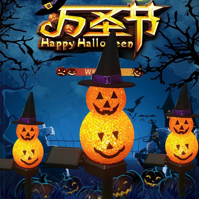 Imagem -03 - Outdoor Impermeável Solar Led Light Halloween Pumpkin Light Lawn Lamp Iluminação do Jardim