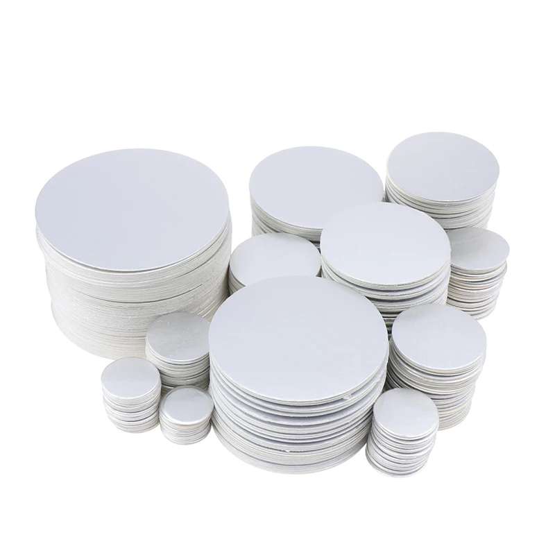 200Pcs Seal Cap Lining Tamper Resistant PET Electromagnetic Aluminum Foil Induction Gasket For Cosmetic Jar Bottle Pot 20mm-82mm