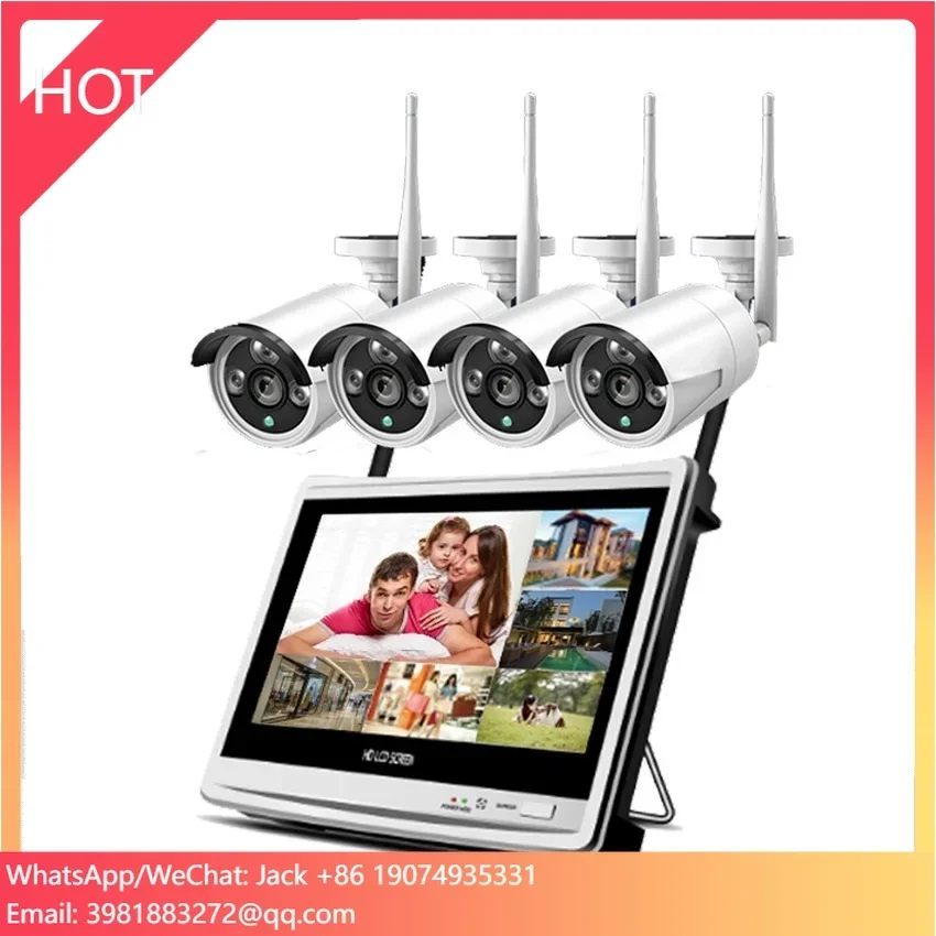 

8ch Network Video Recorder 12.5 Inch 4 Ipcam Wifi Wireless 3mp 4ch Nvr Kit Home Security Cctv Camera Surveillance System