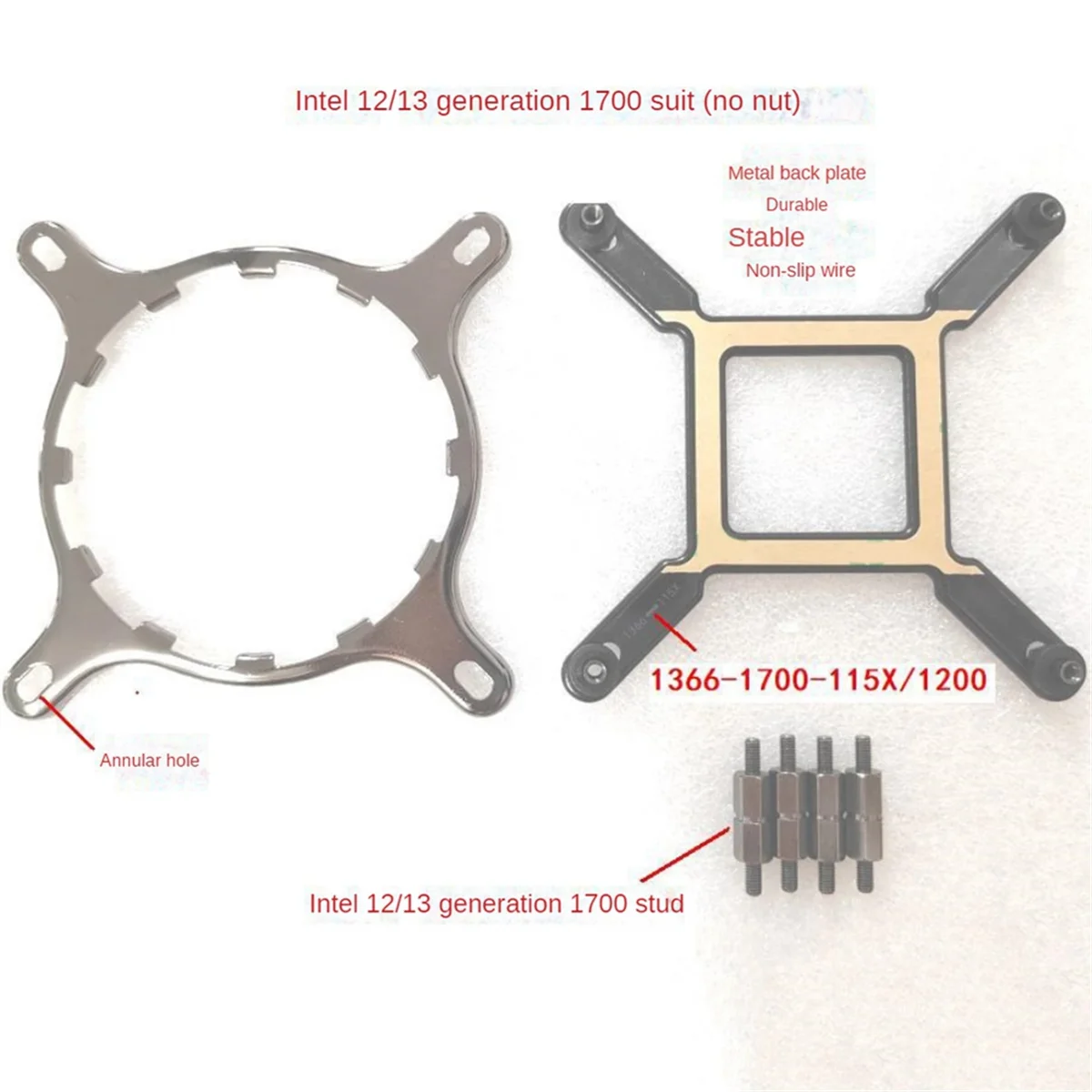 CPU Cooling Mounting Bracket Kit for Corsair LGA1700 1200 H55/H75/H80I V2/H90/H100I V2/H105/H110/H115I for AM4 AM5, A