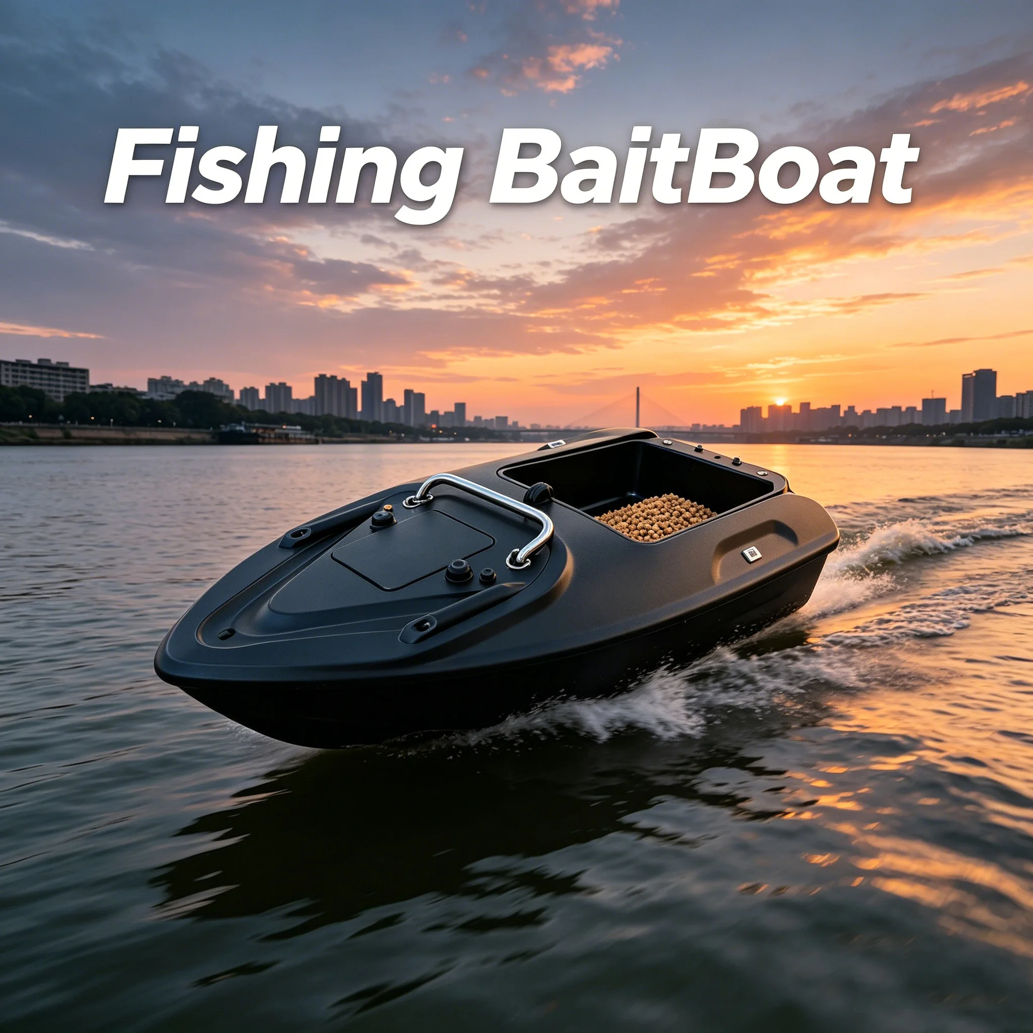STLF Intelligent RC Bait Boat Plastic 500M Long Range 2KG Load GPS 40 Points Auto Cruise Constant Speed Wave Resistant