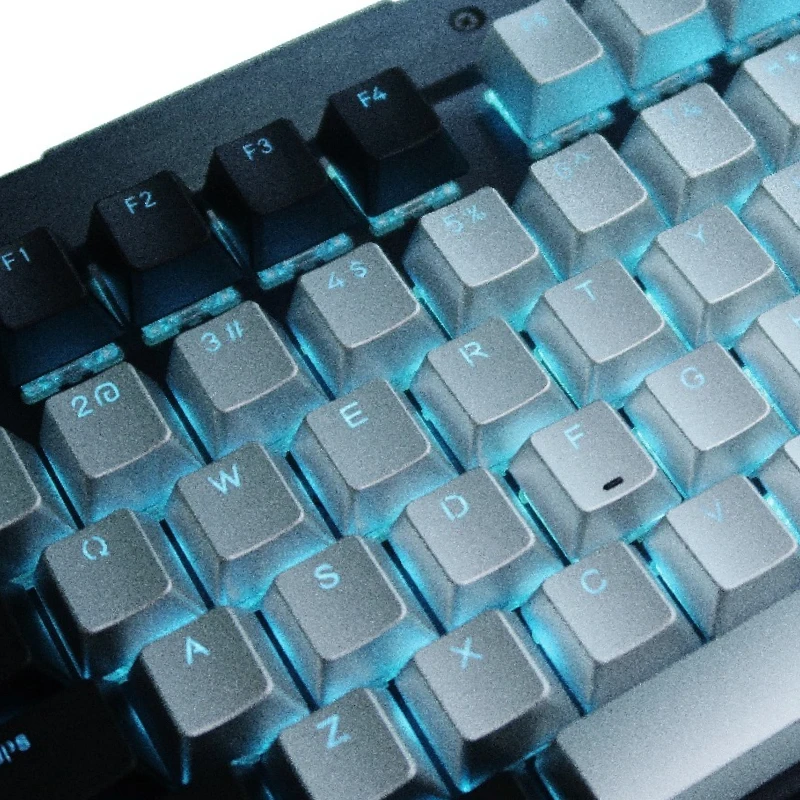 Metal Keycaps Set Customized Front Carve Translucent Cherry Profile Doubleshot Keyboard Cap for Mechanical Keyboard Accessories