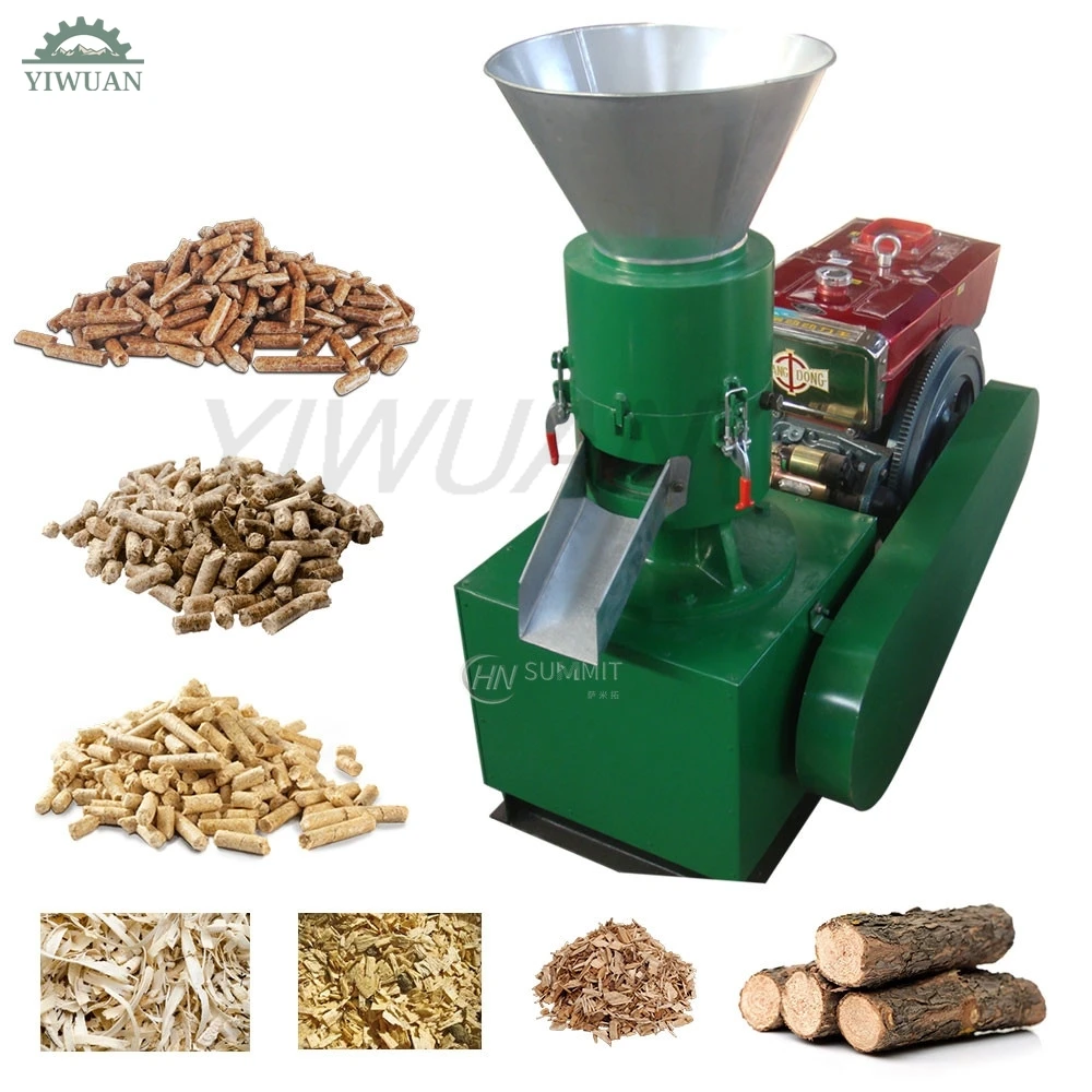 200-250kg/h Diesel Wood Pellet Making Machine Flat-Die Sawdust Biomass Fuel Pellet Mill Machine