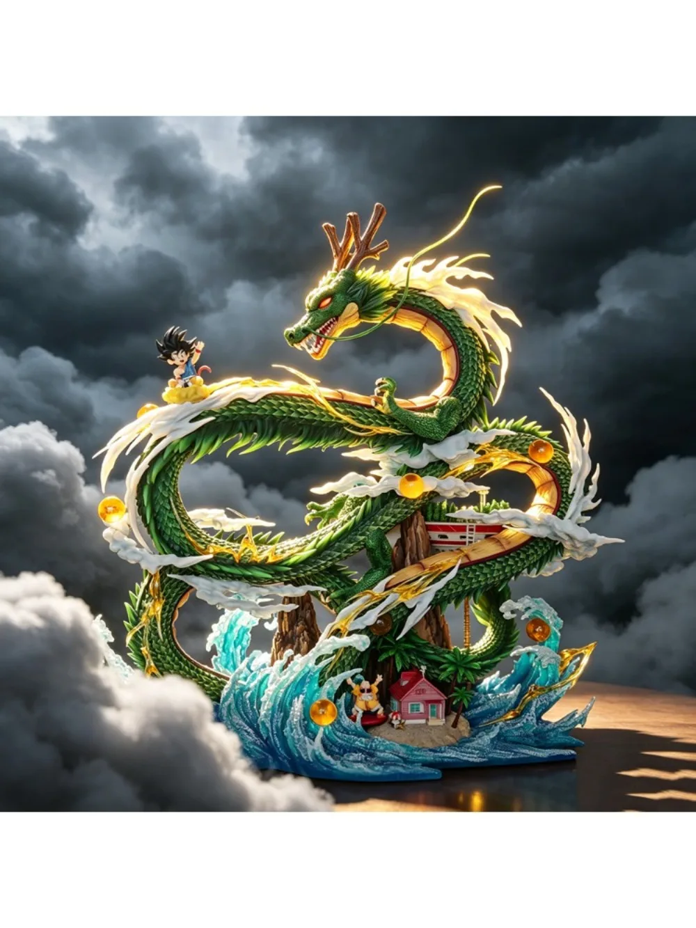 Figurka Anime Dragon Ball Z Shenron Goku, 21 cm / 8,26 cala, figurki akcji, kolekcja PVC, zabawki modelowe na prezenty — 2