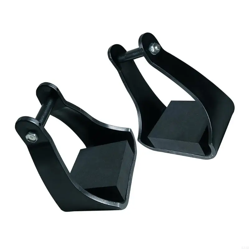   2pcs Horse Training Stirrups with Thick Padded Foot Platforms, Open-Sided Frames, Top Sections, and Visible Metal Fasteners