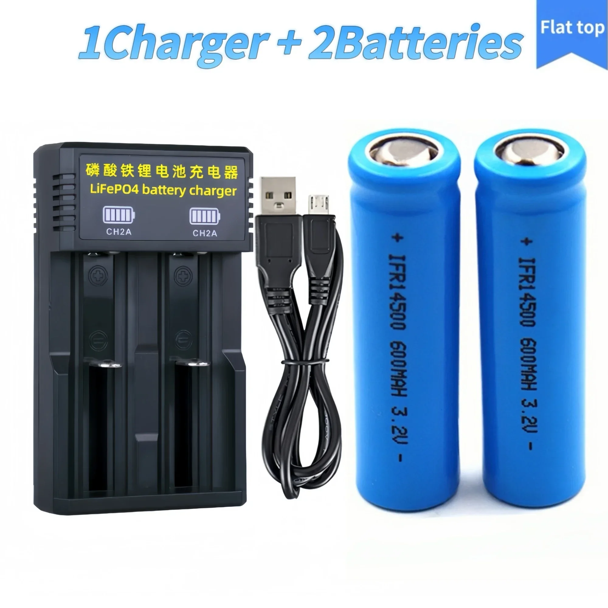 14500 LiFePO4 بطارية 3.2 فولت 600 مللي أمبير Lifepo4 شاحن بطارية لماكينة حلاقة فرشاة الأسنان الكهربائية مصباح يدوي ميكروفون لعبة الماوس