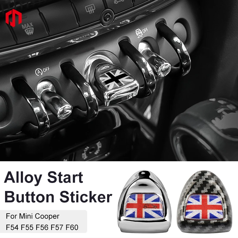Car One Start Click Stop Button Switch Cover Sticker For MINI Cooper F56 F55 F54 F57 F60 Auto Interior Decoration Accessories