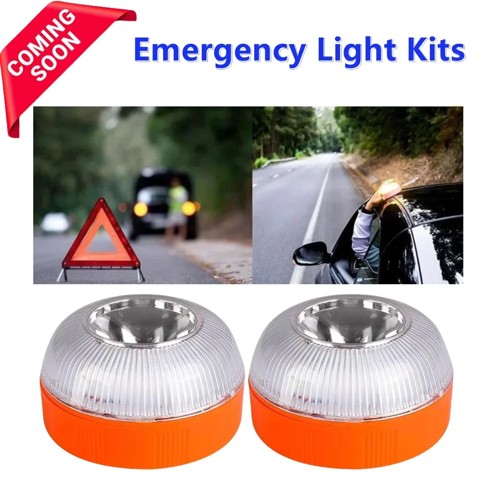 F5 Emergency Light V16 Homologated DGT Approved Car Emergency Beacon Light Rechargeable Magnetic Induction Warning Lights