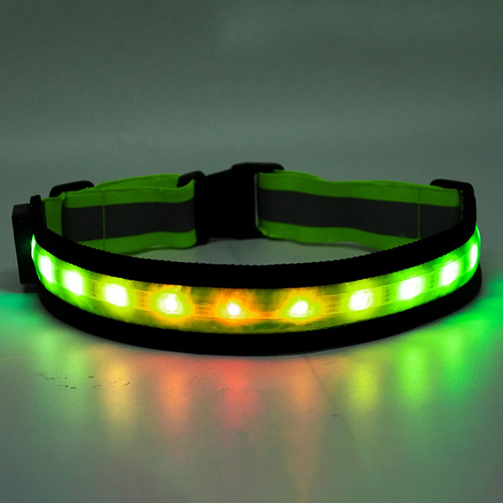 

2Pcs Rechargeable LED Reflective Belt Night Running Safety Gear Adjustable Waist Light for Walking Cycling Dog Walking
