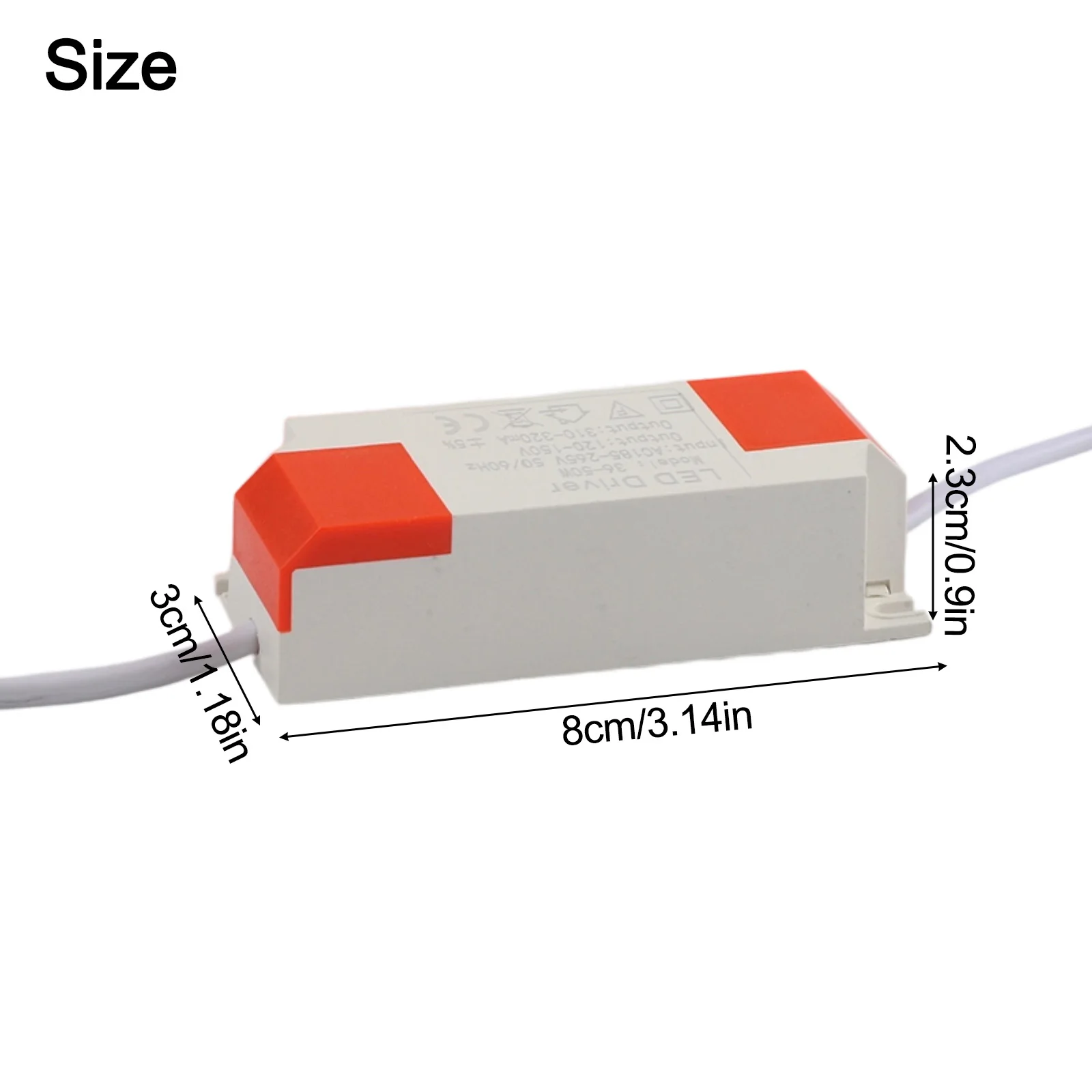 Electronic Transformer LED Driver 36-50W 60HZ 80* 35*23MM Constant Current Ceiling Light External Power Supply