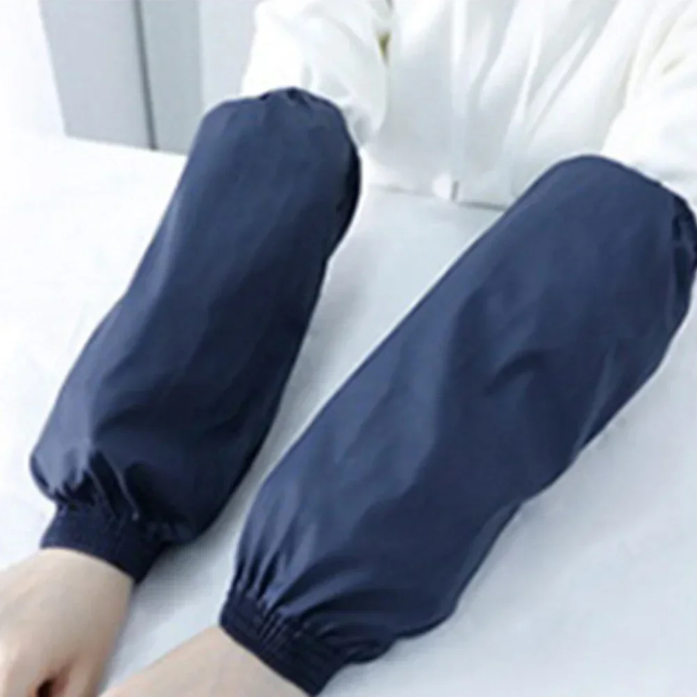 1 Pair Oversleeves PU Over Sleeve Cover Oil 38X18Cm/18X8In Waterproof Elasticated Cuffs Wrist To Elbow  Purple Brown Blue Brown