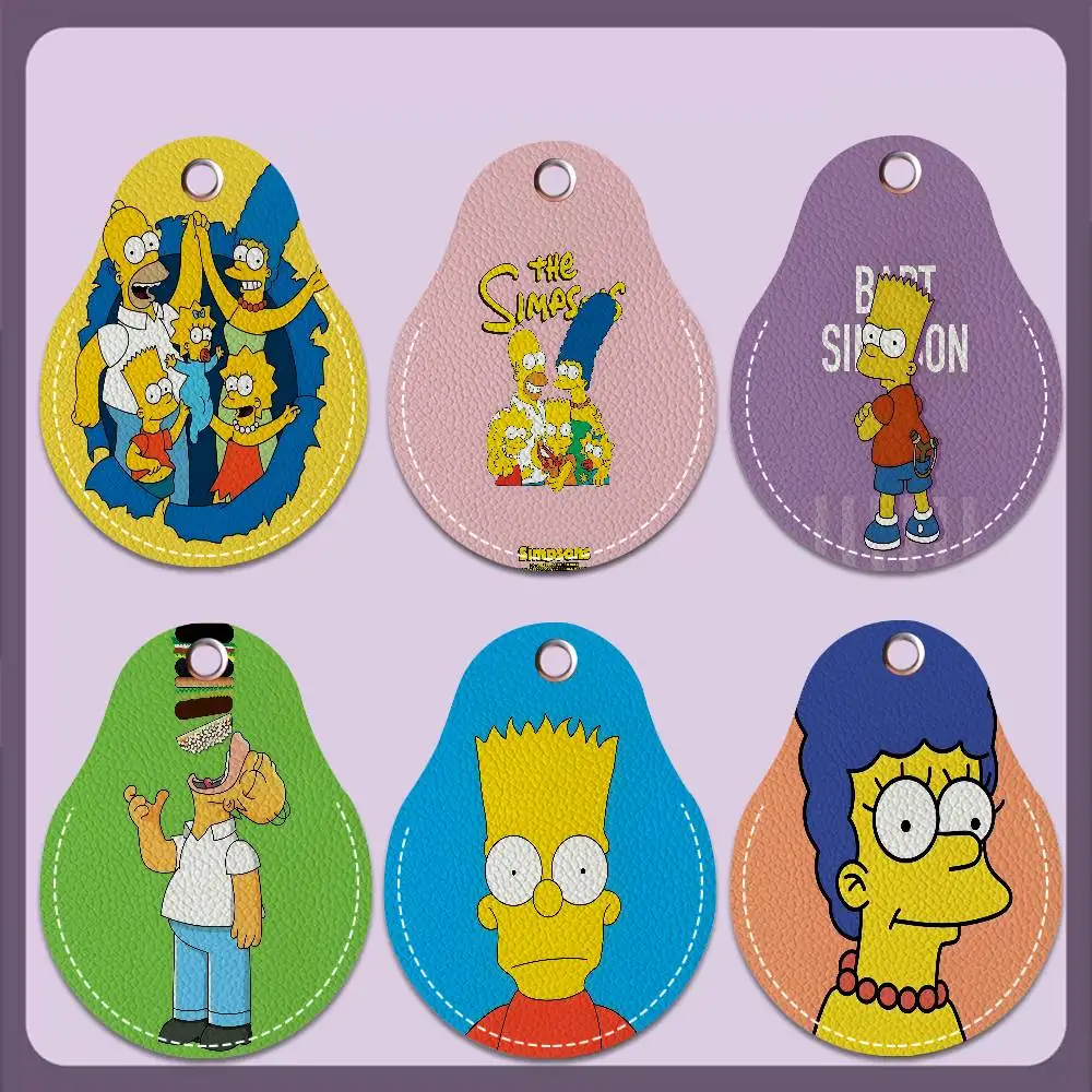 

Брелок-чехол для ключей The S-Simpsons из искусственной кожи, 1 шт., для карт доступа и ключей, с кольцом