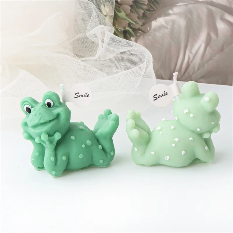 3D Frog Silicone Candle Mould DIY Desktop Aromatherapy Plaster Making Supplies Animal Shape Ornament Holiday Handmade Gift